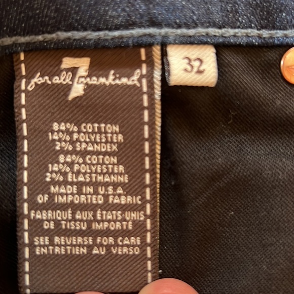 7 For All Mankind Slim Jeans 32x33 - Picture 4 of 5